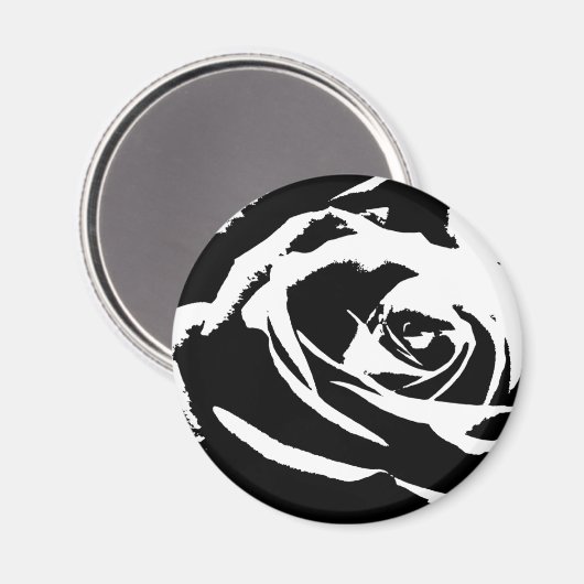 Posterisierte Rose Kunst Magnet (Vorderseite/Rückseite)