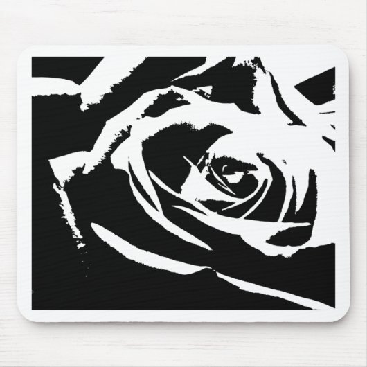 Posterisierte Rose Kunst Mousepad (Vorne)