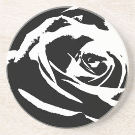 Posterisierte Rose Kunst Sandstein Untersetzer