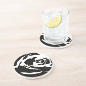 Posterisierte Rose Kunst Sandstein Untersetzer (Seite)