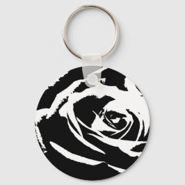 Posterisierte Rose Kunst Schlüsselanhänger