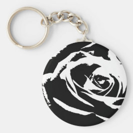 Posterisierte Rose Kunst Schlüsselanhänger