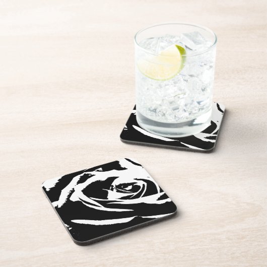 Posterisierte Rose Kunst Untersetzer (Rechte Seite)