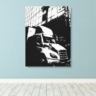 Posterisierter LKW in Montreal Kanada Leinwanddruck