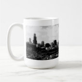 Posterized Chicago Skyline-Kaffee-Tasse Tasse (Links)