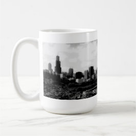 Posterized Chicago Skyline-Kaffee-Tasse Tasse