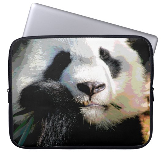 Posterized niedlicher Panda-Bär, der Laptopschutzhülle (Vorderseite)