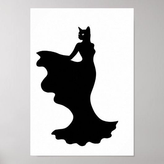 Posters Black and White Fashion Animal Poster (Vorne)