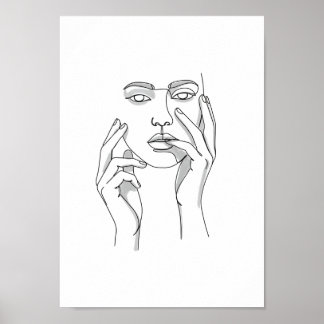 Posters Black and White Minimalist Line Poster