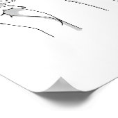 Posters Black and White Minimalist Line Poster (Ecke)