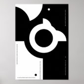 Posters Black and White Modern Abstract Poster (Vorne)