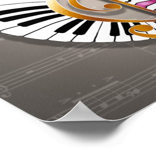 Posters & Fine Art: Musikmaske Poster (Ecke)