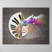 Posters & Fine Art: Musikmaske Poster (Vorne)