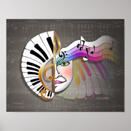 Posters & Fine Art: Musikmaske Poster