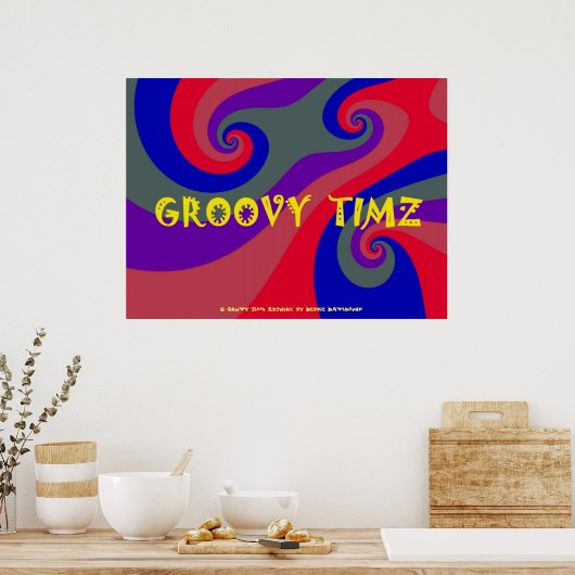 POSTERS - GROOVY TIMZ - PSYCHEDELIC MULTI FARBEN POSTER (Küche)