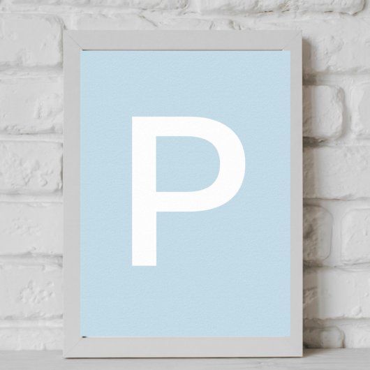 posters kid letter initial nursery poster