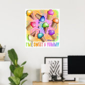 Posters, Prints - Pop Art Ice Creme Cons Poster (Heimbüro)