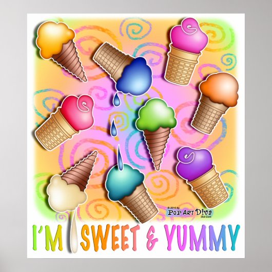 Posters, Prints - Pop Art Ice Creme Cons Poster (Vorne)