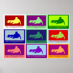 POSTERS - SKATEBOARING OLYMPIA POP ART WALL ART POSTER