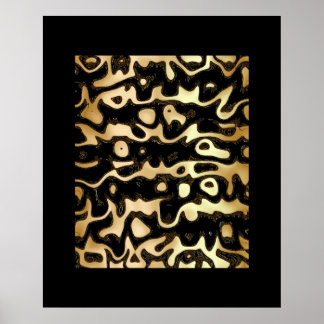 Posters ZIZAGO Art Black Gold Africa Abstrakt Poster