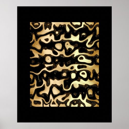 Posters ZIZAGO Art Black Gold Africa Abstrakt Poster (Vorne)