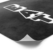 Postertypografie in der Küche grau-weiß Poster (Ecke)