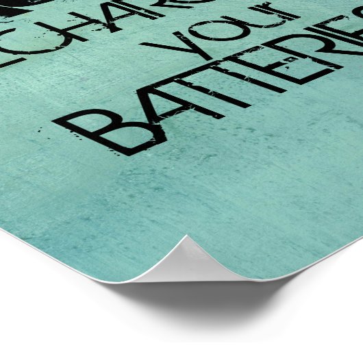 Posterzitat zum Zitat aquamarines blaues Lachen Poster (Ecke)