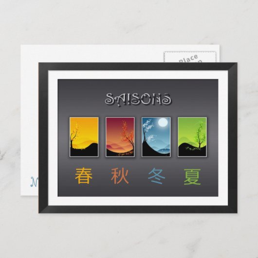 Postfach 4 Saisons Postkarte (Vorne/Hinten)