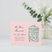 Postfach Aquarell Neue Zuhause Moving Postcard Postkarte (Stehend Vorderseite)