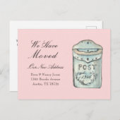 Postfach Aquarell Neue Zuhause Moving Postcard Postkarte (Vorne/Hinten)