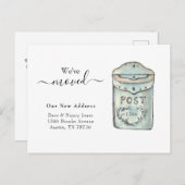 Postfach Aquarell Neue Zuhause Moving Postcard Postkarte (Vorne/Hinten)