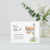 Postfach Aquarell Neue Zuhause Moving Postcard Postkarte (Stehend Vorderseite)