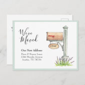 Postfach Aquarell Neue Zuhause Moving Postcard Postkarte (Vorne/Hinten)