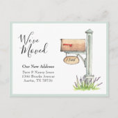Postfach Aquarell Neue Zuhause Moving Postcard Postkarte (Vorderseite)