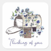 Postfach Briefkastenzustellung eines Aufklebers fü Quadratischer Aufkleber (Vorderseite)