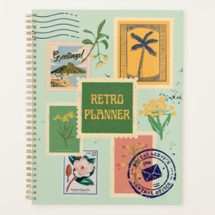 Postfach-Briefmarke Retro Planer