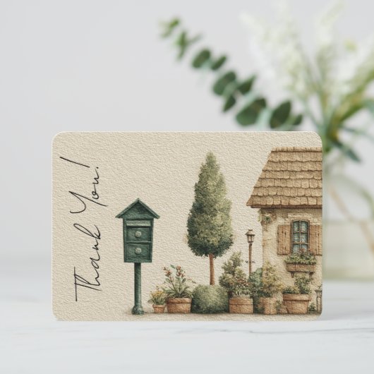 Postfach Briefträger Danke Karte (Stehend Vorderseite)