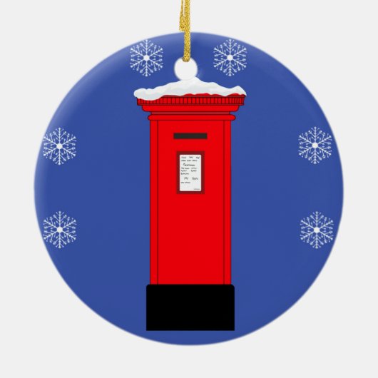 Postfach des Weihnachtsmanns Keramikornament (Hinten)