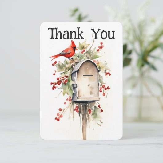 Postfach E-Mail-Träger Danke Karte (Stehend Vorderseite)