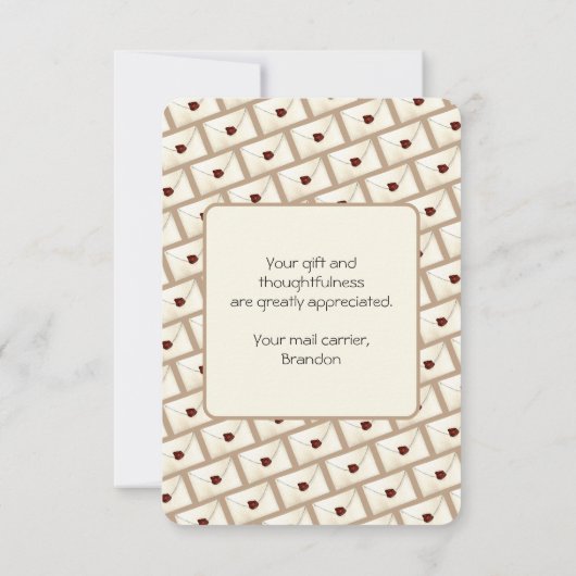 Postfach E-Mail-Träger Danke Karte (Rückseite)