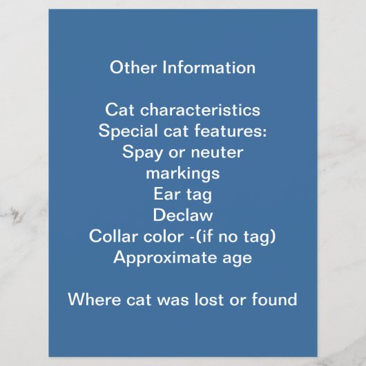 Postfach-Flyer verloren oder gefunden Flyer (Hinten)