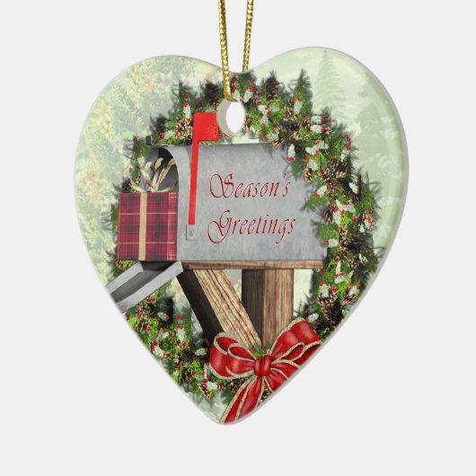 Postfach, Kranz und Gift Mail Carrier Ornament (Links)
