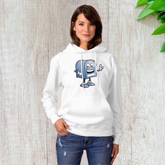 Postfach Mascot Happy Blue Postal Zeichen Hoodie