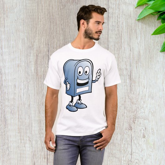 Postfach Mascot Happy Blue Postal Zeichen T-Shirt
