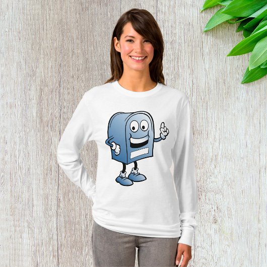 Postfach Mascot Happy Blue Postal Zeichen T-Shirt