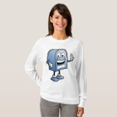 Postfach Mascot Happy Blue Postal Zeichen T-Shirt (Vorne ganz)