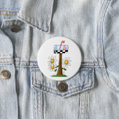Postfach mit Daisis und Herzenflagge Country Garde Button