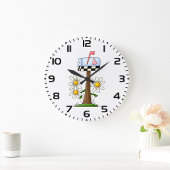 Postfach mit Daisis und Herzenflagge Country Garde Große Wanduhr