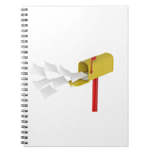 Postfach mit fliegenden Buchstaben Notizblock