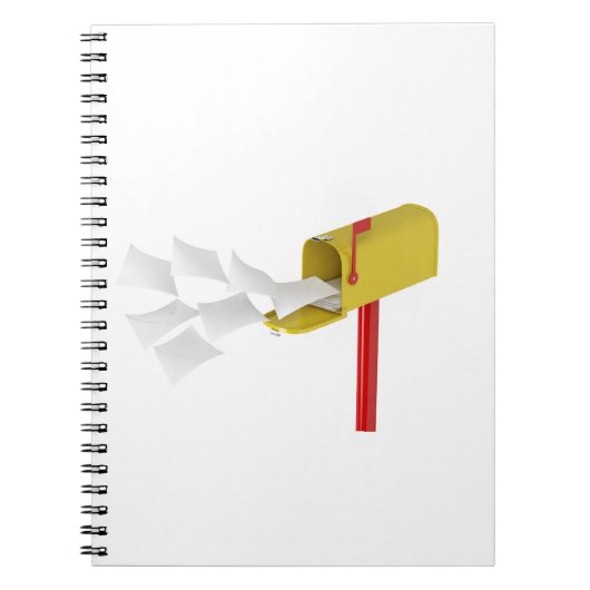 Postfach mit fliegenden Buchstaben Notizblock (Vorderseite)